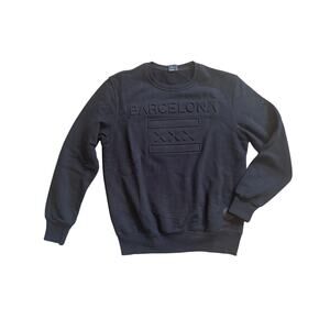 Barcelona Black on Black Logo Sweatshirt - Size XS